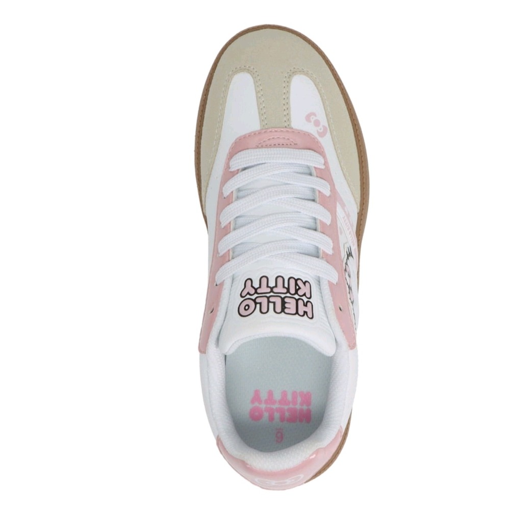 Hello Kitty Low-Top Sneakers White Pink Gum Sole Women's Size 9 NWT New - Picture 6 of 8
